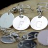 Stitch Markers: Set of 8 engraved A to H Silver