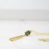 Celtic Braid Necklace Silver or Gold Malachite or Onyx Stone