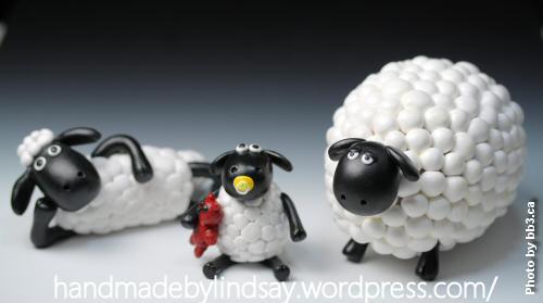 Shaun the Sheep A Creation in Polymer Clay by Handmade by Lindsay