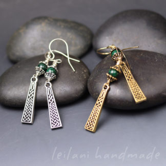 celtic braid earrings silver or gold