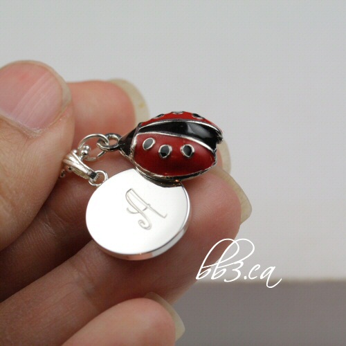 Personalized Lady Bug Necklace Silver - bb3.ca