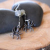 spider dangle earrings with labradorite
