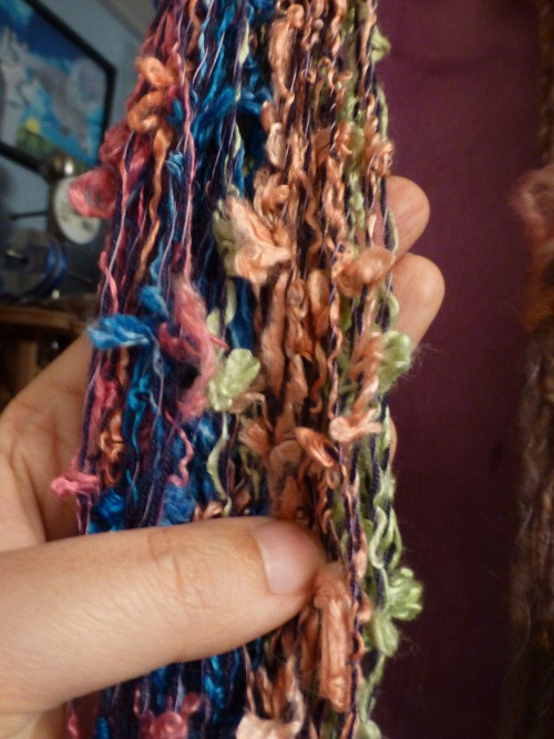 handspun silk on alpaca