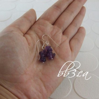 Amethyst Gemstone Chip Earrings