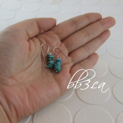 Turquoise stone mini nugget Earrings