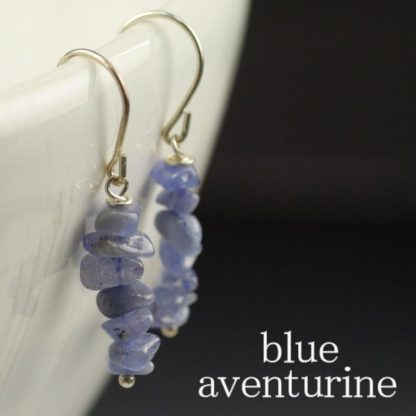 Blue Aventurine Chip Earrings