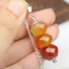Fire Agate Stack Pendant Sterling Silver Necklace