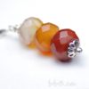 Fire Agate Stack Pendant Sterling Silver Necklace