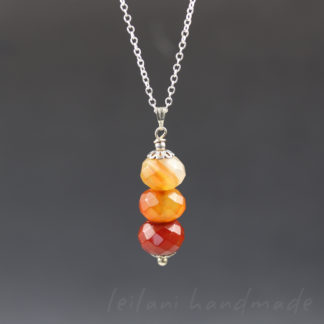 fire agate stack necklace