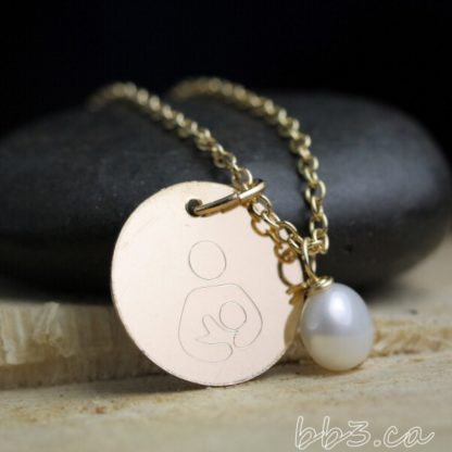 Breastfeeding Symbol Necklace in 14kt Gold-filled