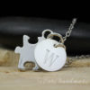 sterling silver puzzle charm necklace