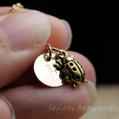 gold ladybug charm necklace