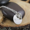 disk engraved with MIDWIFE with heart charm necklace