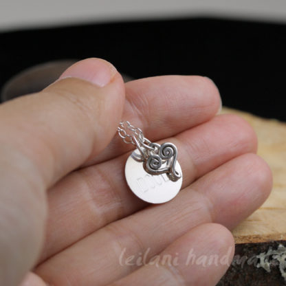 sterling silver engraved doula charm