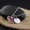 red i love you charm necklace