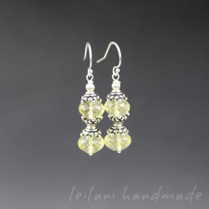 lemon quartz dangle earrings