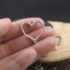 open heart metal charms