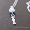 goddess sterling silver necklace with milky white faceted moonstones