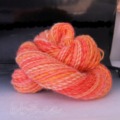 Handspun Yarn: Orange Creamsicle