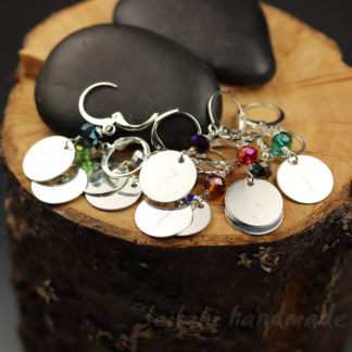 set of 10 engraved with number 0 to 9 stitch marker set
