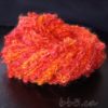Handspun Yarn - Bouclé orange - mohair and cotton