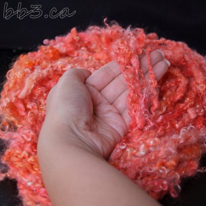 Handspun Yarn - art yarn - kid mohair locks plied with silk