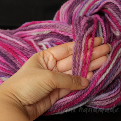 canadian wool handspun yarn set purple hues and rainbow red orange yellow