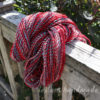 handspun 3 ply yarn red striped