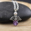 angel charm swarovski crystal and pearl
