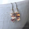 Mookaite stone chip earrings