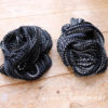 2ply bulky handspun black gradient merino yarn