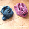set of two handspun corespun art yarn