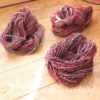 3 skein handspun pinks grey and pale blues