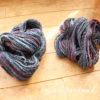 2 skein handspun yarn bundle grey blue cranberry