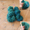 green mohair boucle handspun yarn