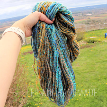 a hand holding a yarn