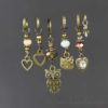 antique gold stitch marker set size small