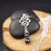 celtic knot necklace with freshwater pearl accent
