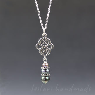 celtic knot pearl necklace