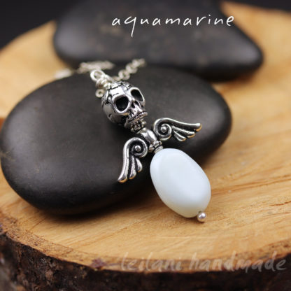 aquamarine dark angel pendant