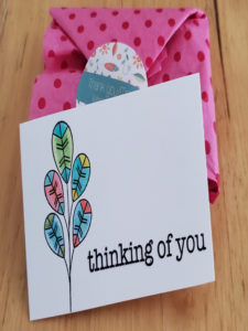 add a handmade gift card to your order free of charge