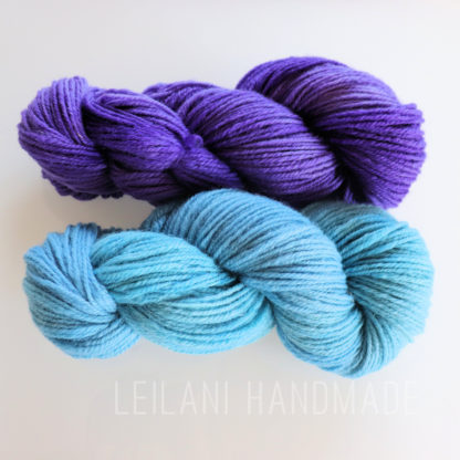 handspun yarn bfl purple and blue