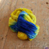 fingering weight indie dyed yarn bright yellow and blue